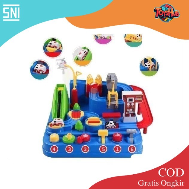 ToysHub Mainan Anak Car Adventure Brain Game Parking Lot Car Track Big Car Adventure Mainan Anak Mai