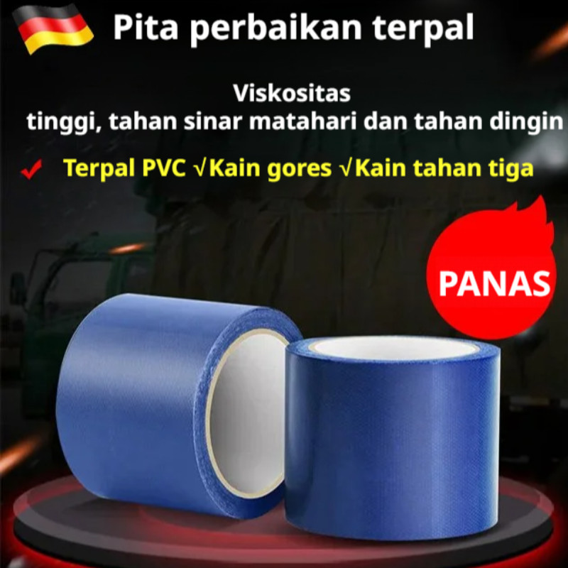 ⚡COD + Kirim Cepat⚡/Pita Tarpaulin Tingkat Tinggi/Pita Perbaikan Pisau Kain Anti Gores/Waterproof Ta
