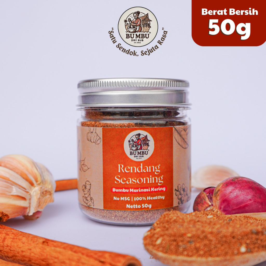 

Bu Mbu Dry Rub Marinasi Kering Varian Rendang No MSG Spices Nusantara Seasoning 50 GRAM