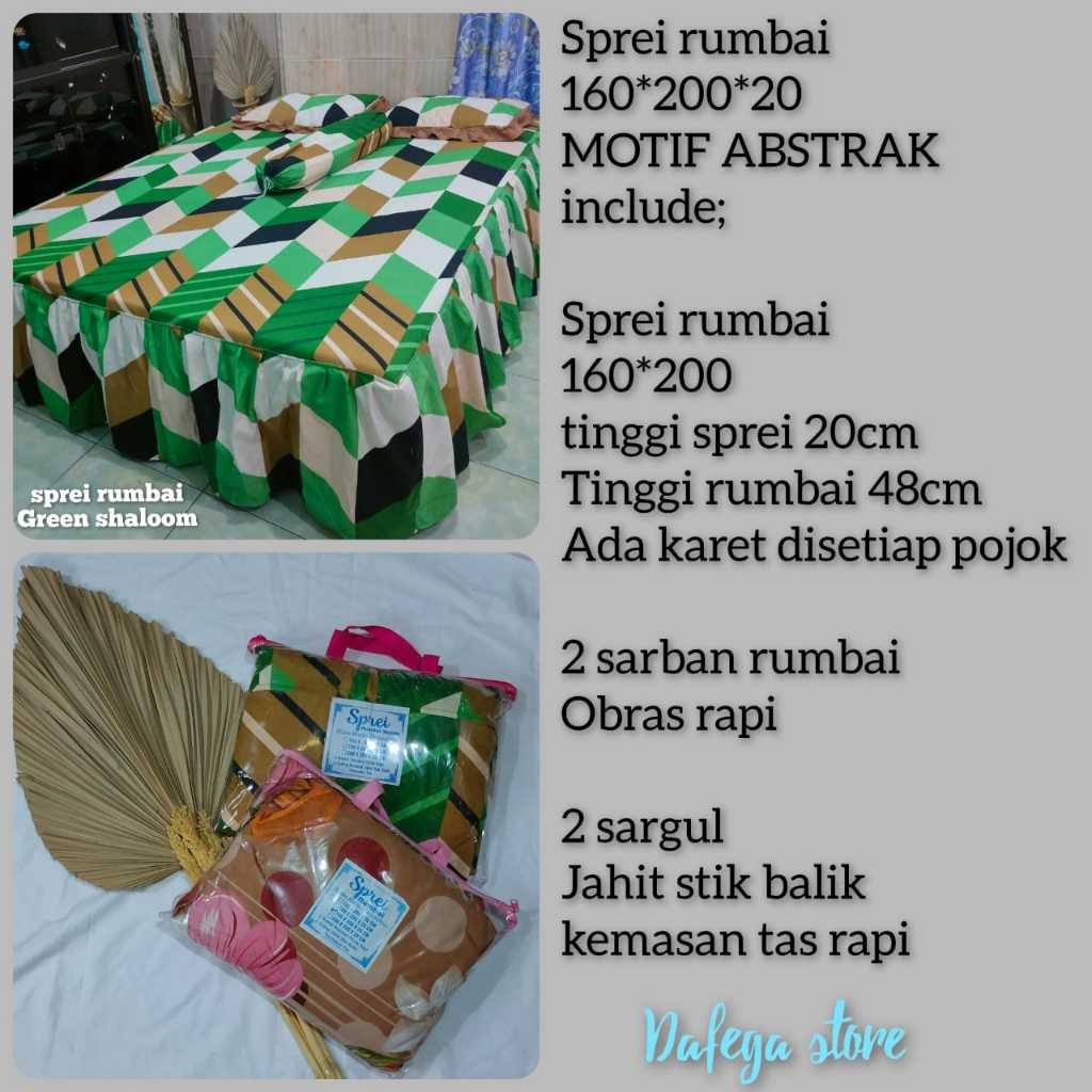 SPECIAL PRICE SPREI RUMBAI 160*200 BOLA/SPREI RUMBAI 160*200 ABSTRAK