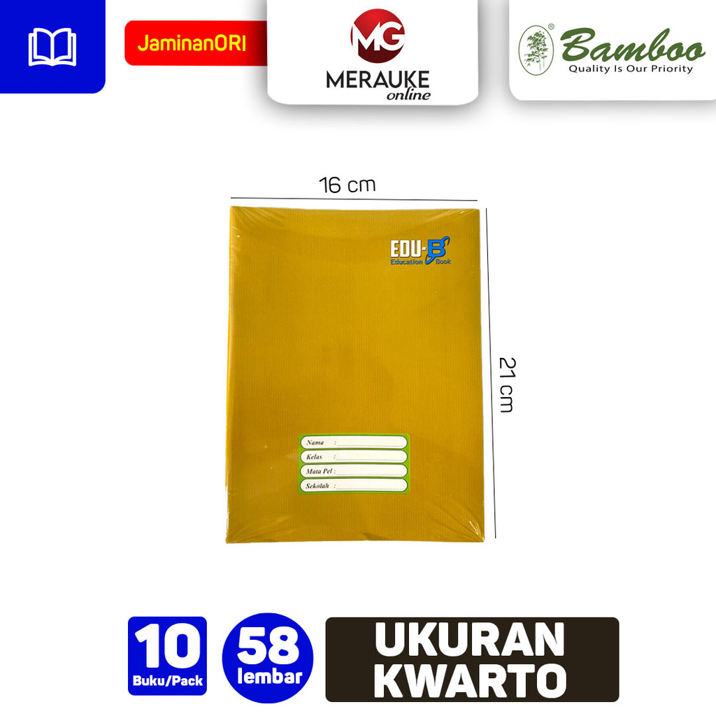 

Buku Tulis Kwarto Bamboo 58 Lembar EDU-B