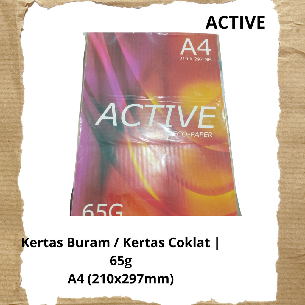 

Kertas Buram Active A4 65gsm isi Sekitar 1 Rim