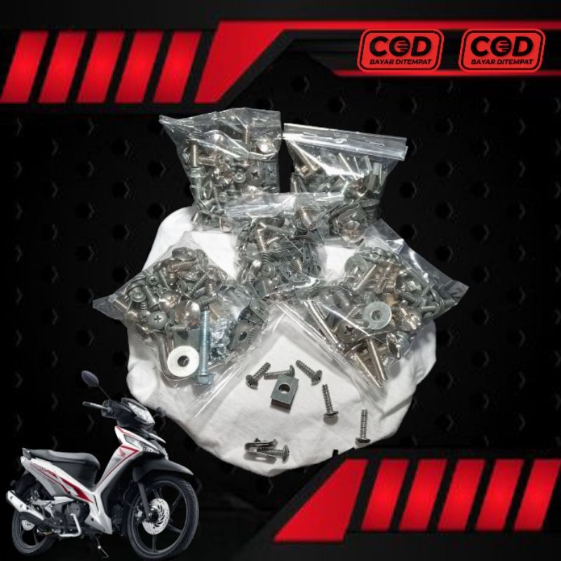 COD Baut Full Body Supra x 125 Fi / Baut Fullset body halus body kasar Honda Supra x 125 PGM FI
