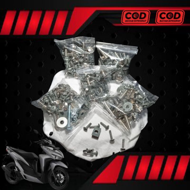 COD Baut Full Body Vario 125 gen 1 / Baut Fullset body halus body kasar Honda Vario 125 LED new gen 