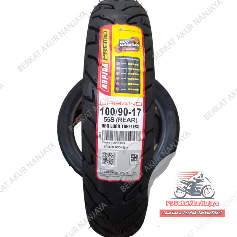 Aspira Premio Urbano 100/90-17 R Ban Motor Tubeless