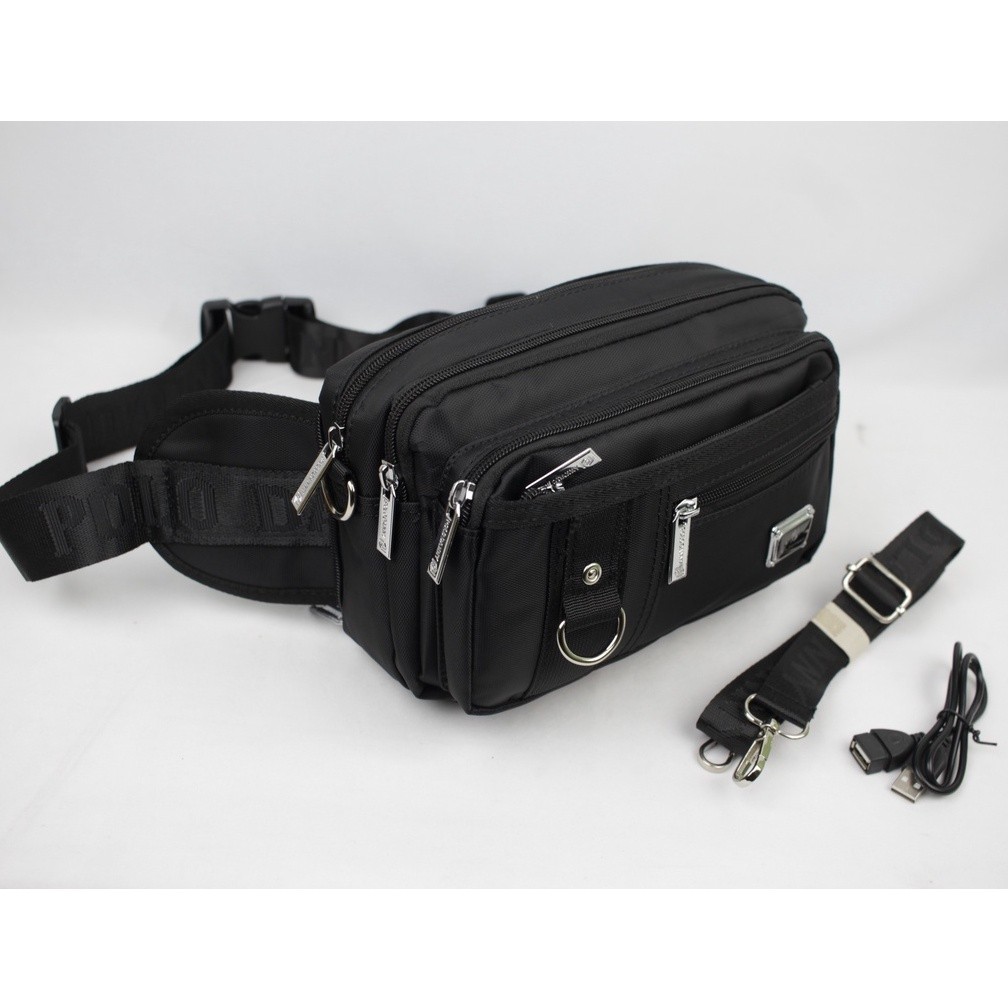 Tas Selempang Polo Danny Multi Fungsi  Tas Pinggang  Original Tas Selempang Tas Pinggang Waistbag