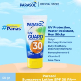 PARASOL UV GUARDIAN  SUNSCREEN LOTION SPF 30 PA++ 50/100ML BPOM