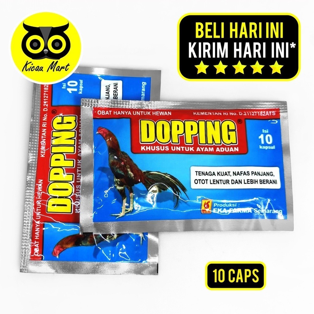 KICAU MART Jamu Dopping Ayam Bangkok Aduan Dopping Eka Farma 10 Kapsul Suplemen Ayam Bangkok Jago Ta