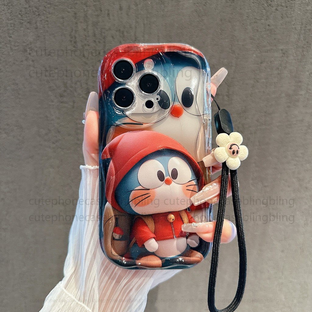 [case+gelang]Case Doraemon yang lucu iPhone Max 6s 7Plus 8 PlusProMax 6 X SE3 XR 14 Plus 11 12 XS XS
