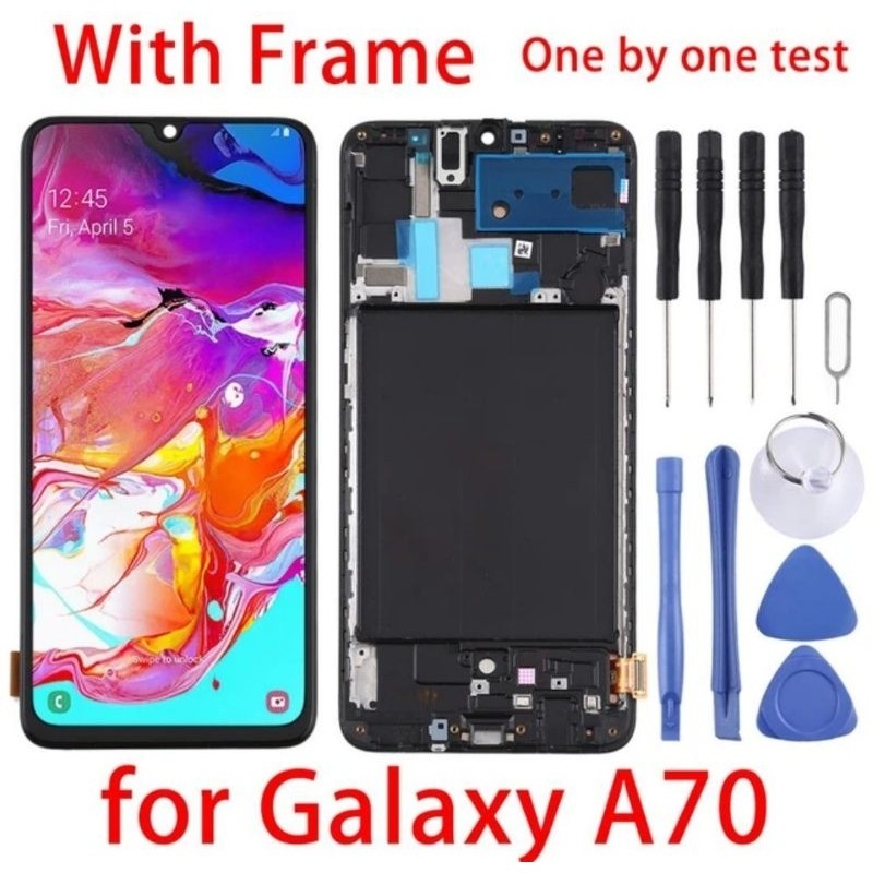 LCD FULLSET FREME SAMSUNG A70 A705F A705W ORIGINAL