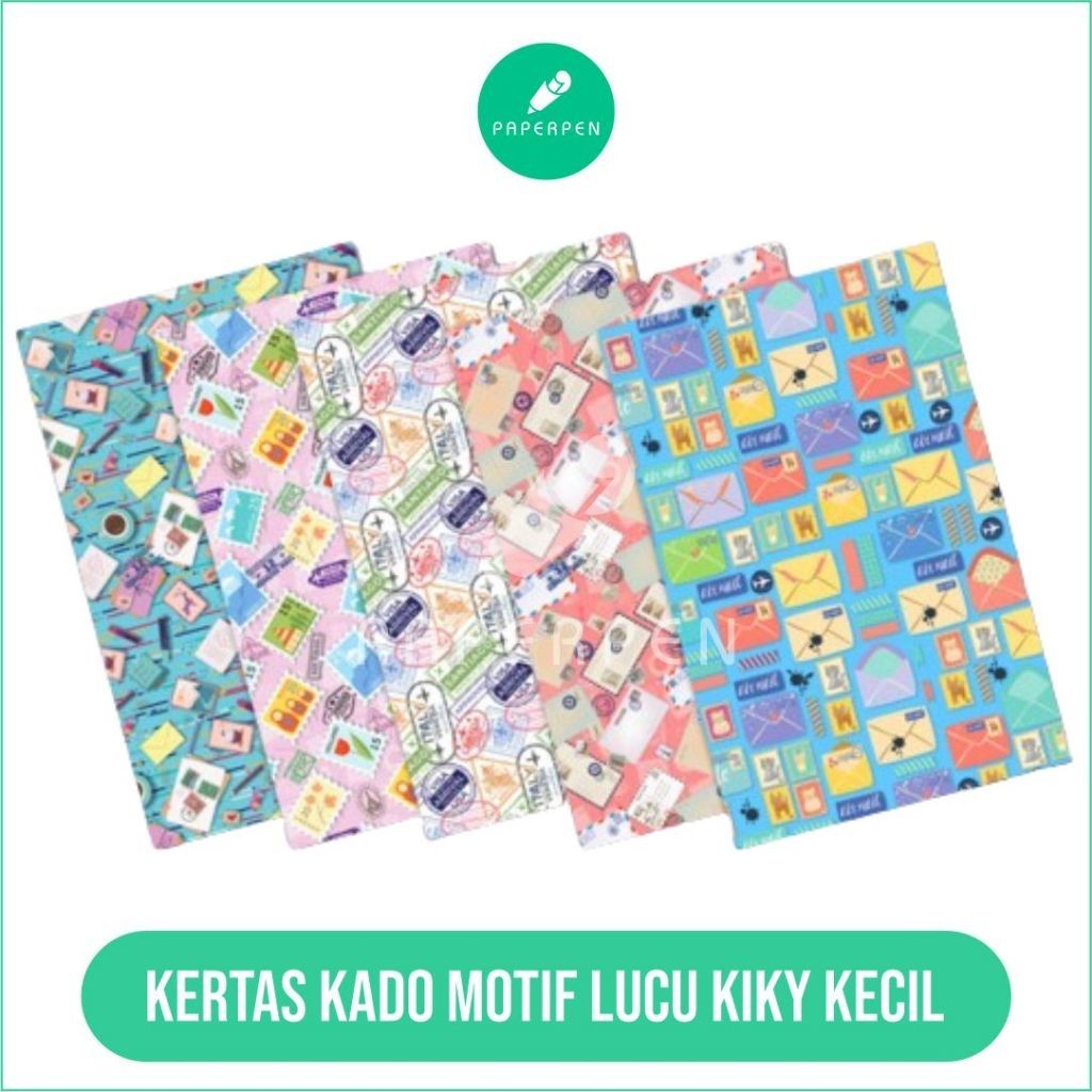 

[MS] Kertas Kado Motif Kiky Kecil/Motif Random