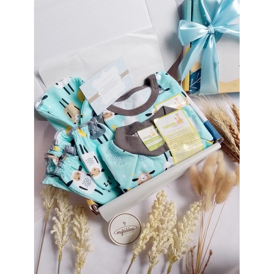 

[Best Seller] Hampers bayi newborn laki laki & perempuan/Kado bayi Mini Velvet junio - Boy, Paket A