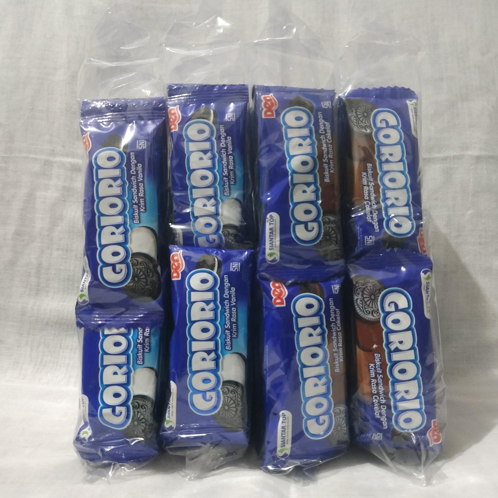 

MURAH - Biskuit Choco Vanilla Goriorio 1 Pack Isi 20 Pcs Snack Cookies Food Makanan Cokelat Coklat Cemilan