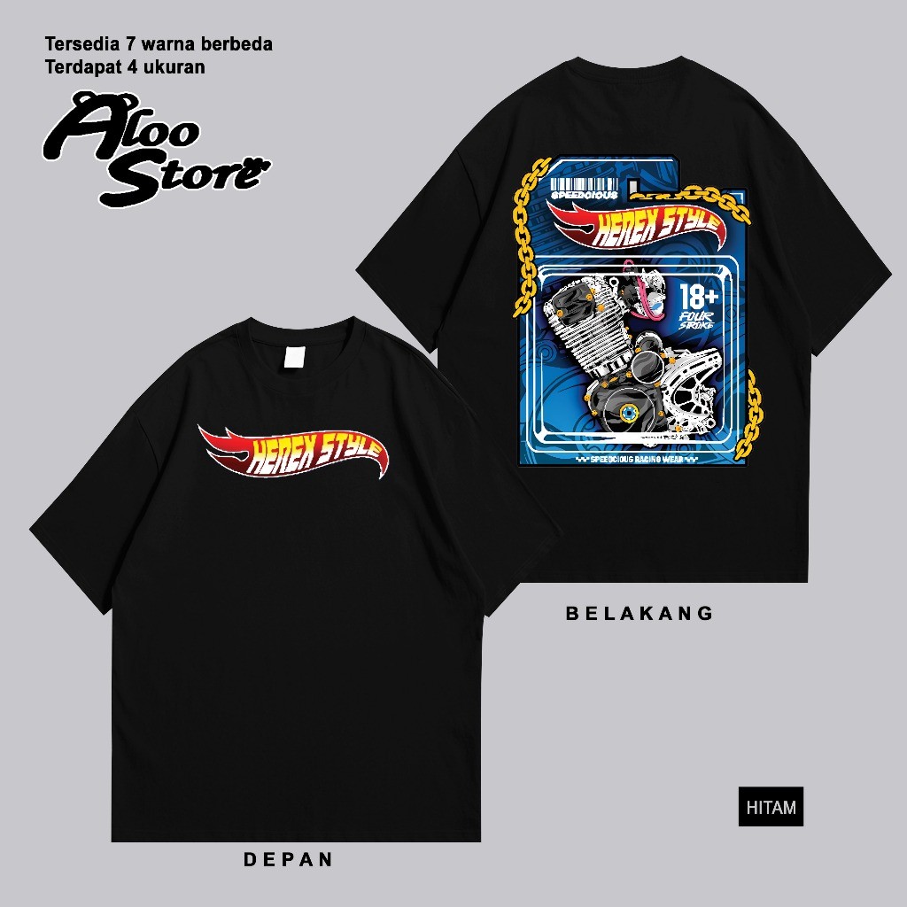 Kaos Racing Mesin Herex Engine Hotwheels Original Speedcious - Baju Distro Mesin Herex CB Tiger GL M