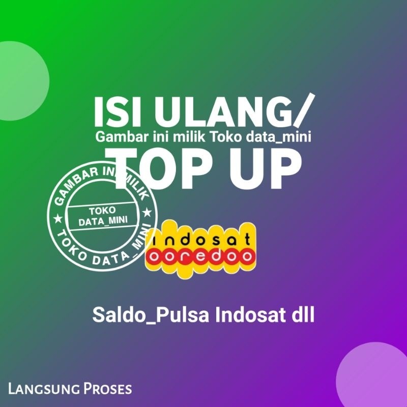 

Isi Ulang/Top Up Pulsa Reguler Indosat