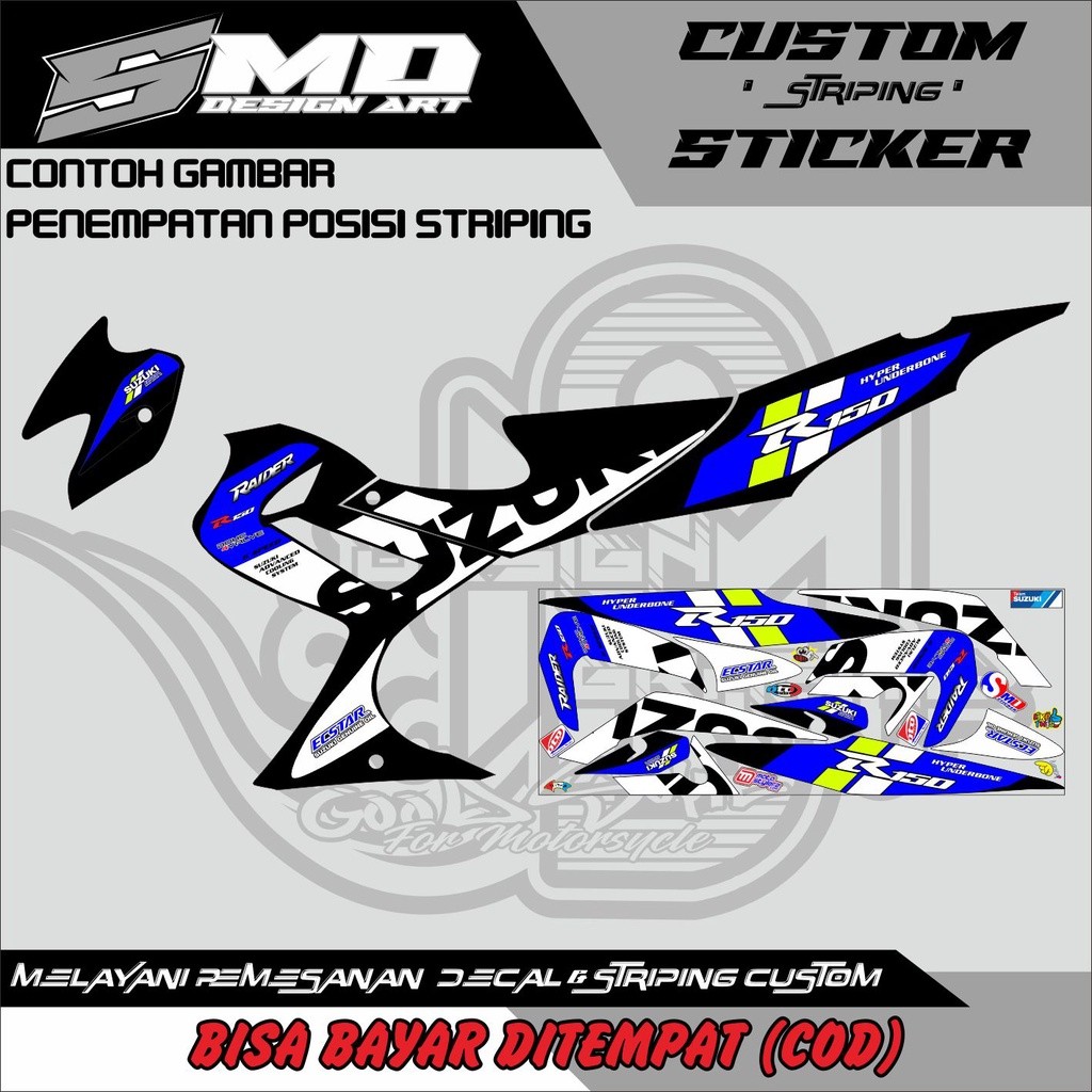 STRIPING VARIASI SATRIA FU BARONG SUZUKI TEAM