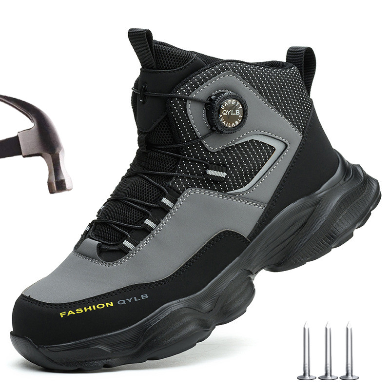 Size 47 48 Work Safety Boots Men Reflective Steel Toe Shoes Protective Safety Shoes Men Security Wor