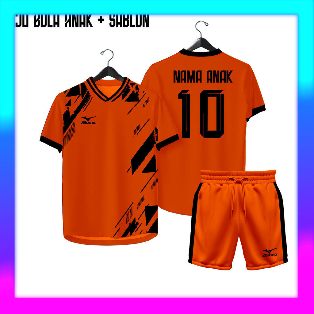 Baju Jersey Bola futsal voli badminton FREE SABLON Nama + Nomor Baju Futsal Custom Jersey Bola Anak 