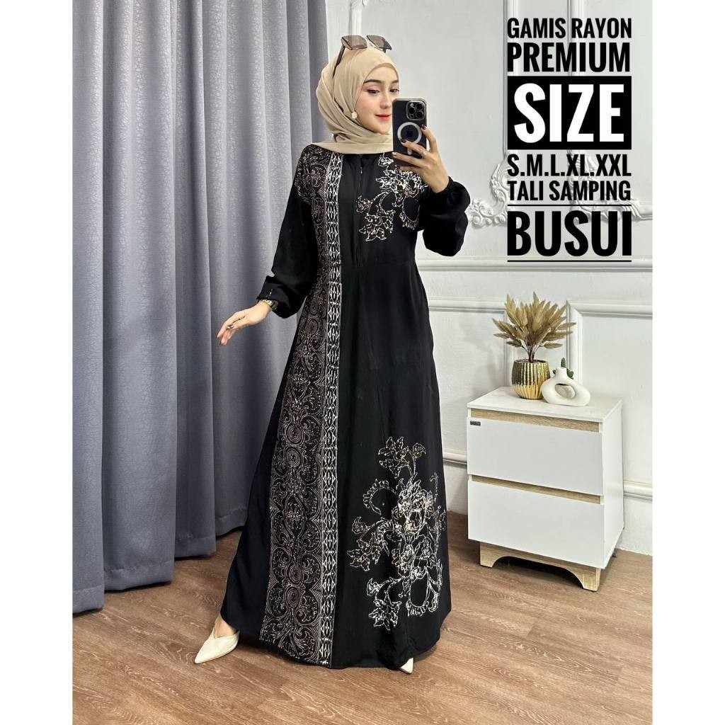 DISCOUNT BATIK USMAN - TERBARU GAMIS RAYON PREMIUM GAMIS TWILL ORI PEKALONGAN GAMIS BUSUI JUMBO