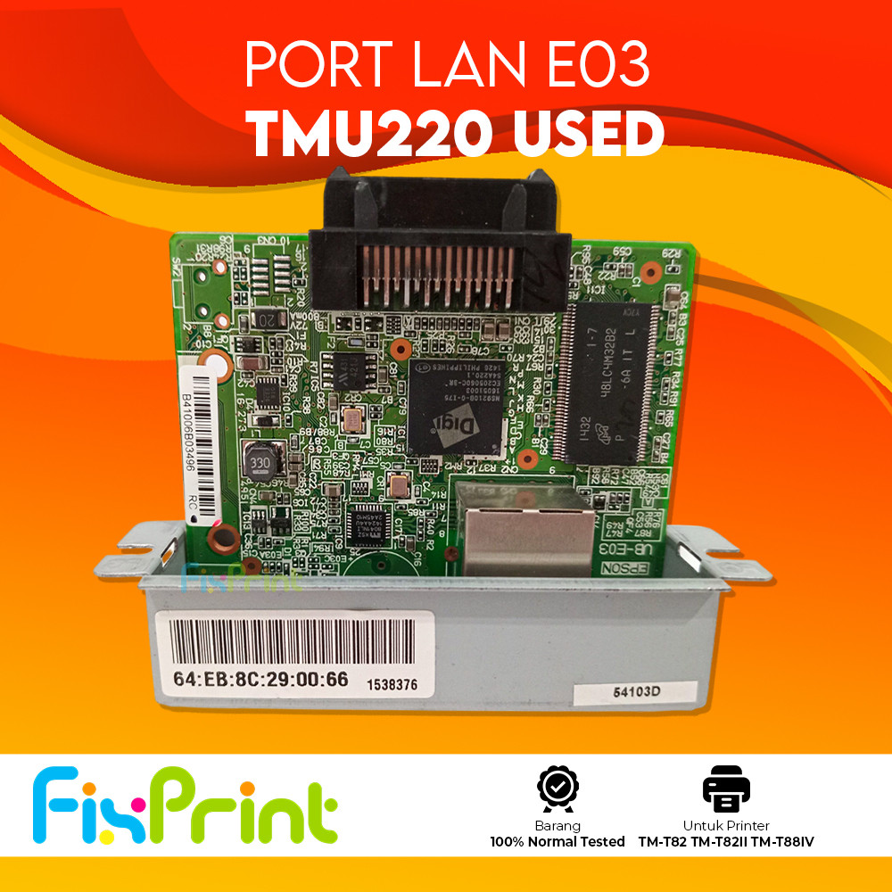 Port LAN E03 Epson TMU220 Used Port Interface RJ-45 Model E-03 Printer TM-U230 TM-U220 TM-T81 TM-T82