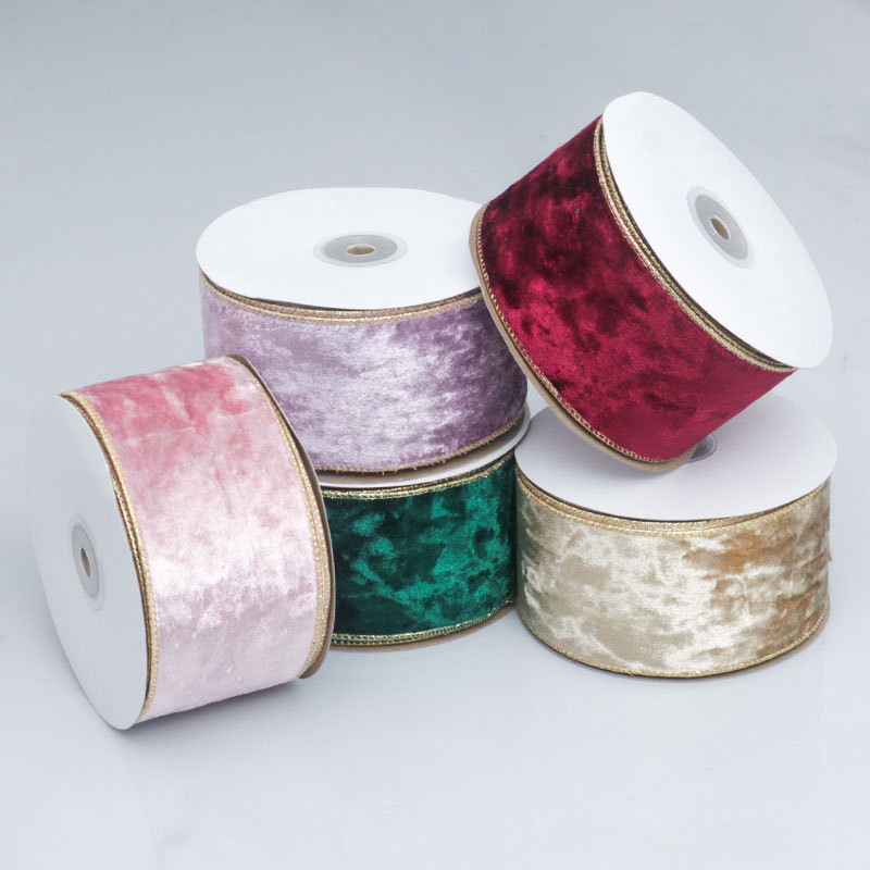 

1 Roll Pita Velvet Beludru Kawat / Pita bludru / pita suede Lebar 5 cm 10 yard
