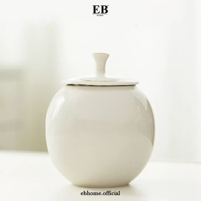 Tempat Teh Keramik Storage Jar Tempat Bumbu Serbaguna