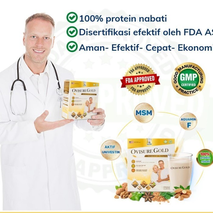 

Harga Per 1 Box ) Ovisure gold susu plus untuk tulang dan persendian lansia usa original