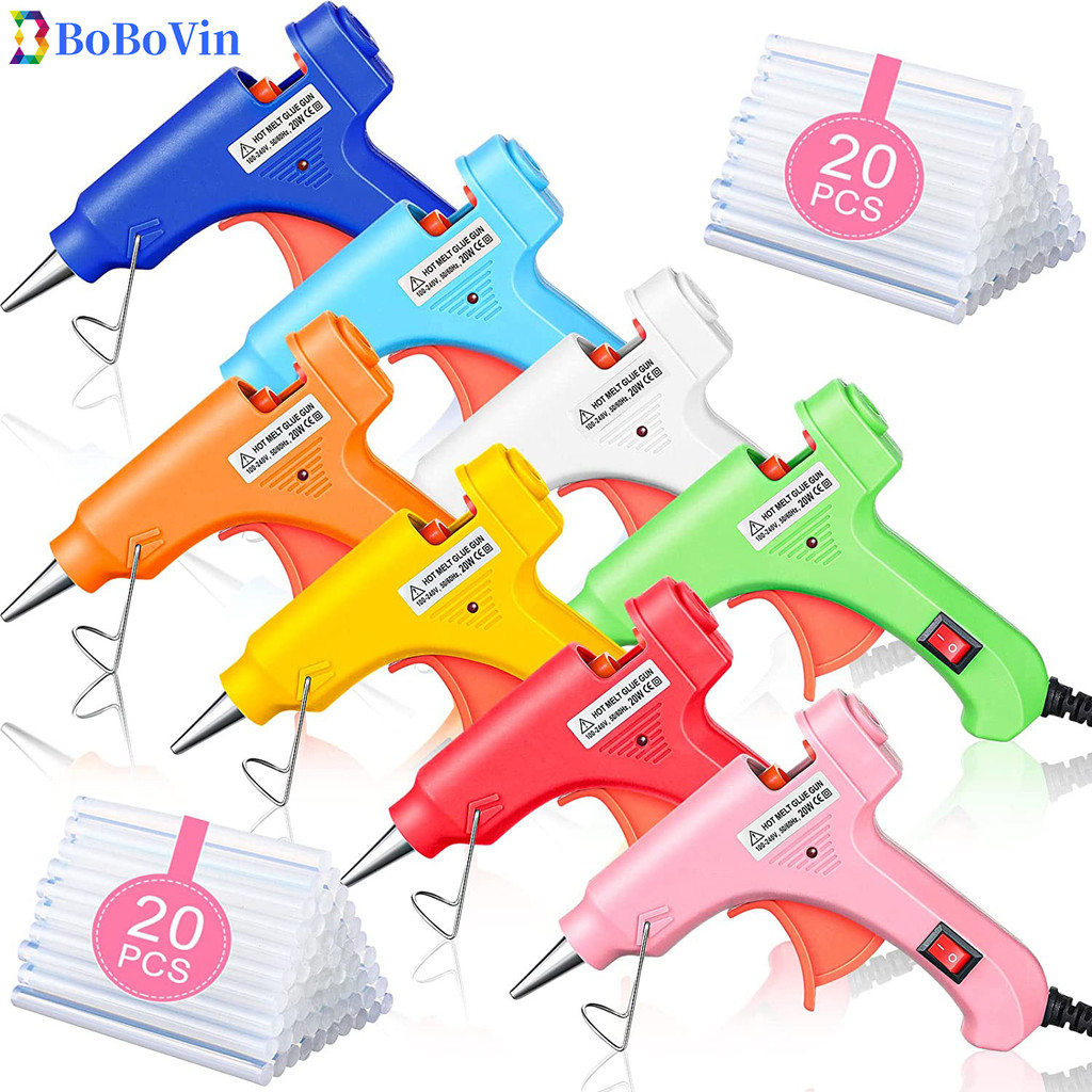 

20W Mini Hot Glue Gun EU & US, Fast Heating Melt Glue Gun For Kid Crafts School DIY Arts Home Quick Repairs Use 7mm Glue Sticks