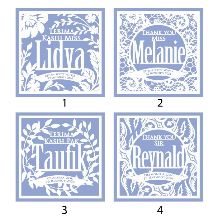 Kado Custom untuk Guru Pria, Dosen pembimbing Pria - Design no 1