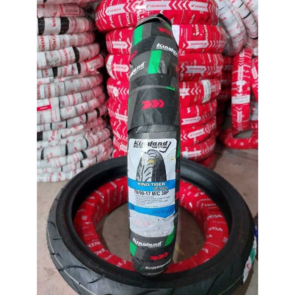 BAN MOTOR RING 17 70/90 80/90 KINGLAND TIGER CRT TUBELESS SUPRA X 125 KHARISMA JUPITER VEGA R