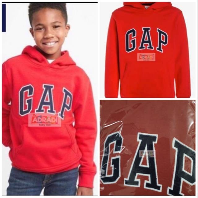 Sweater hoodie GAP anak cowok perempuan  original import winter merah red