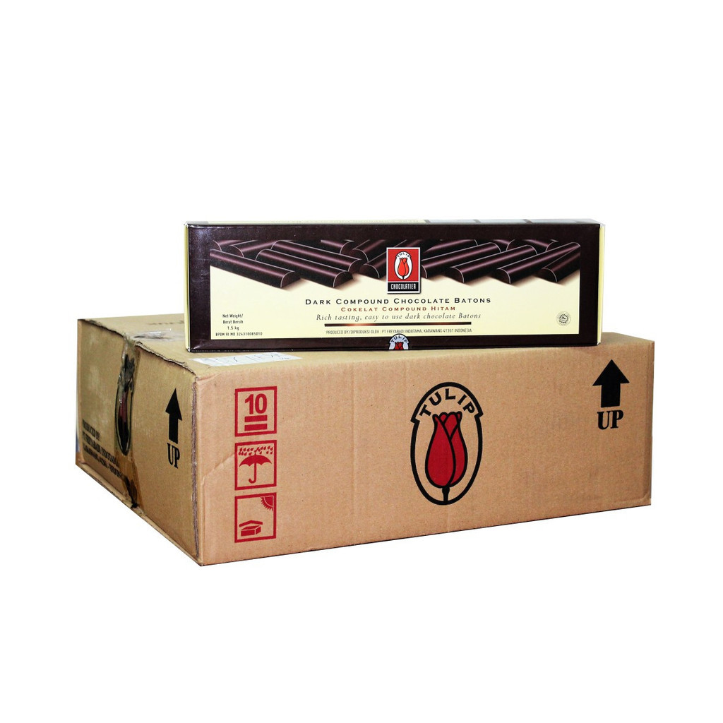 

Tulip Dark Compound Chocolate Batons Stick Choco Compound 1,5KG