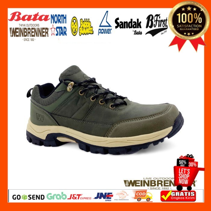 Sepatu GUNUNG Pria 
 WEINBRENNER Sepatu Hiking Pria 8217159 Green - Hijau,44
