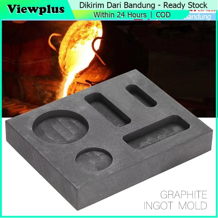 

Cetakan Ingot Grafit High Purity Dengan Handle Besi Kapasitas Graphite Ingot Mould 5 In 1 Cetakan Ingot Grafit High Density 5 Lubang Graphite Ingot Mould Cetakan Grafit