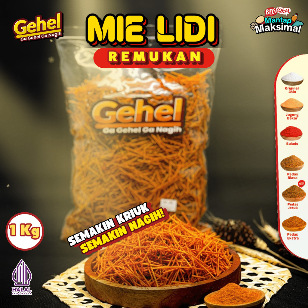 

Gehel Mie Lidi Remukan 1 Kg - Makanan Ringan