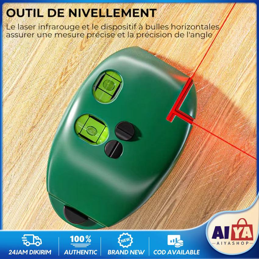 Laser Level 90 Derajat Laser Line Alat Ukur Siku Kelurusan Permukaan Infrared Horizontal Vertical Pr