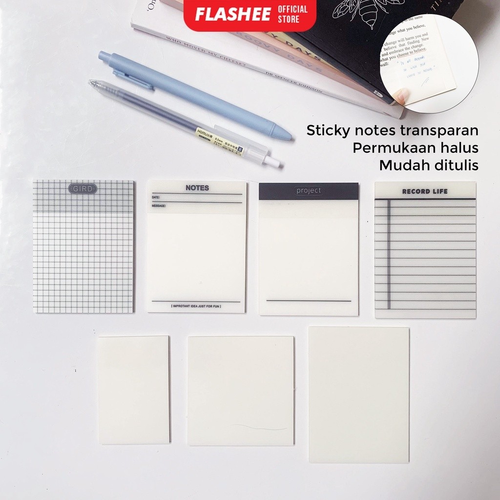 

Sticky Notes Transparan Anti Air Memo Bening Tahan Air Permukaan Halus Sticky Notes Transparent Kantor Sekolah