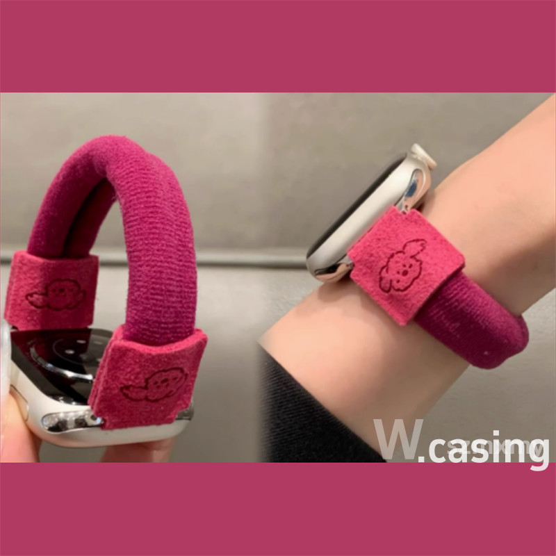 New Elastic Force Hair Band for Iwatch 6/7/8/9 Ultra Cartoon Cute Dog Pattern SE 2/4/5/6 Premium Wri