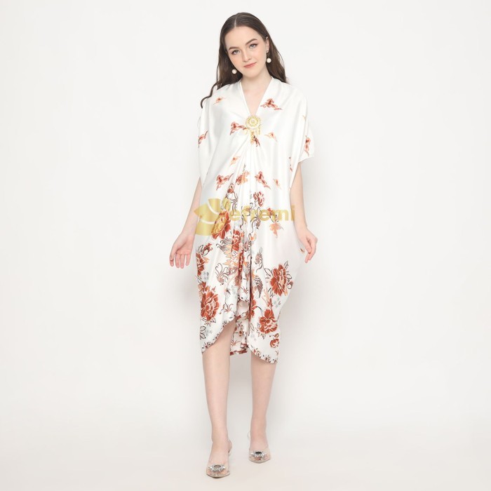 ▛NEW SALE▟- MALL [Limited Stok]☝ KAFTAN PREMIUM DRESS WANITA MODERN PESTA LEBARAN BATIK SBN GREEN VN