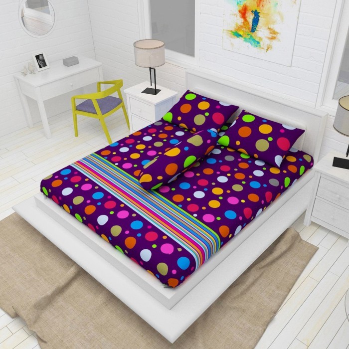 Sprei ENDLESS LOVE King Size motif PURPLE