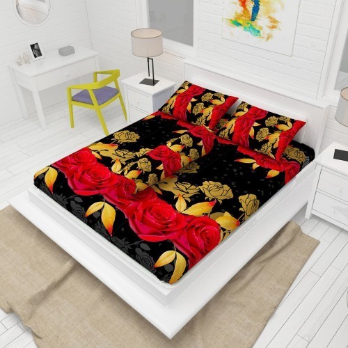 Sprei ENDLESS LOVE King Size 180x200 motif GOLDEN ROSE