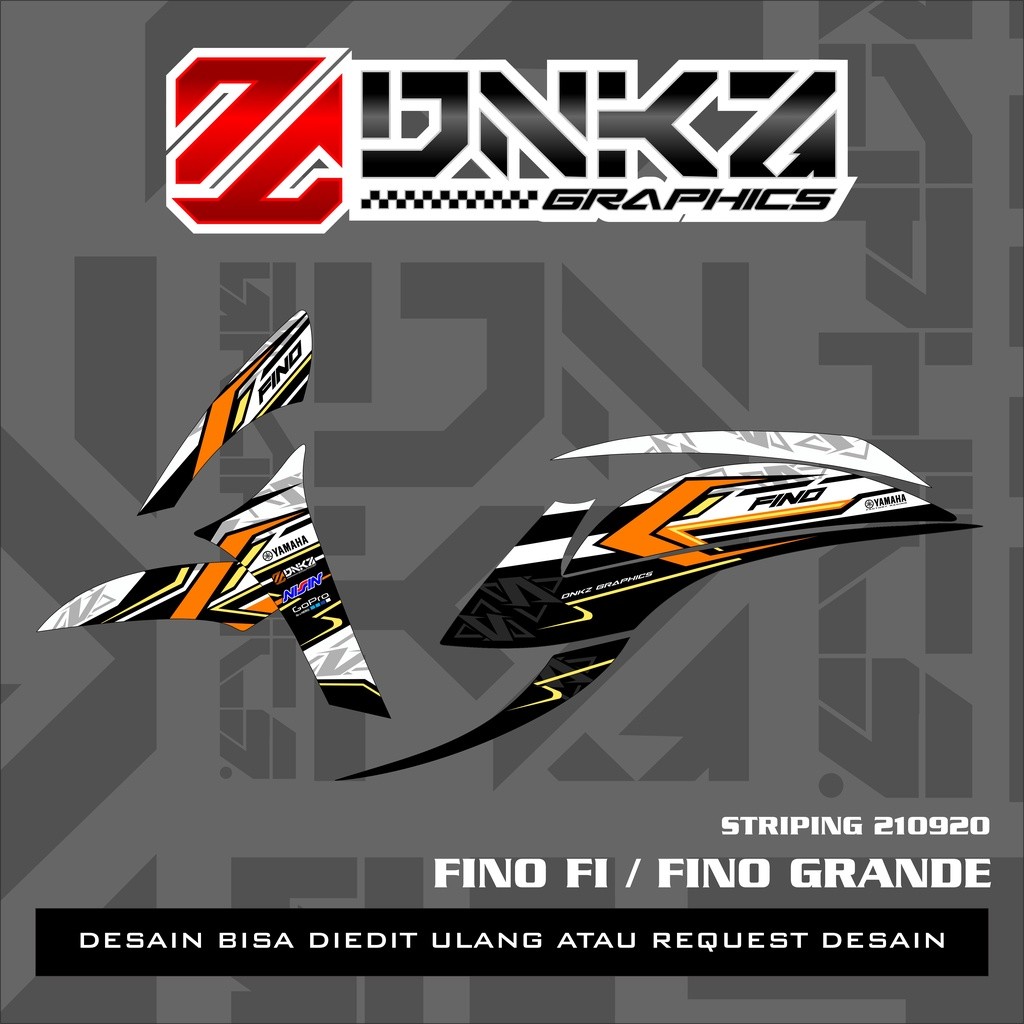 Stiker Fino FI  Grande 125 Decal Striping Fino FI  Grande 125 Premium ST210920 DNKZ