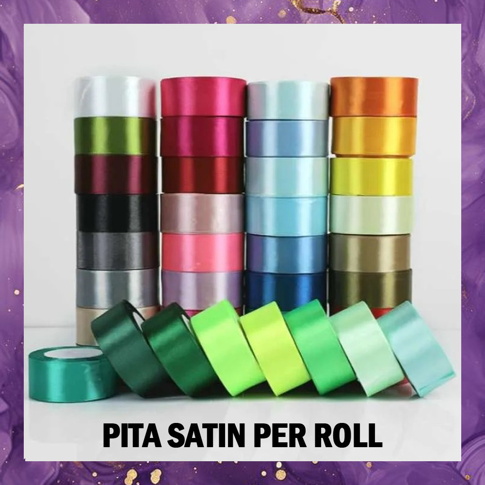 

(SBA) Pita SATIN Warna Warni Kerajinan Tangan Ribbon Parcel Hampers Kado ST3028A5