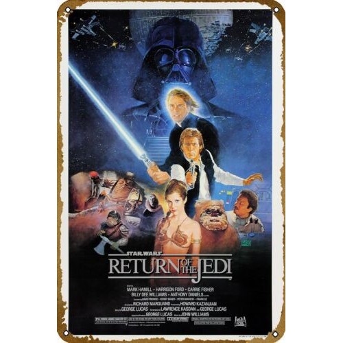 

Retro Return of the Jedi (#2 of 11) Metal Sign Wall Decor 1983 Movie Poster Tin