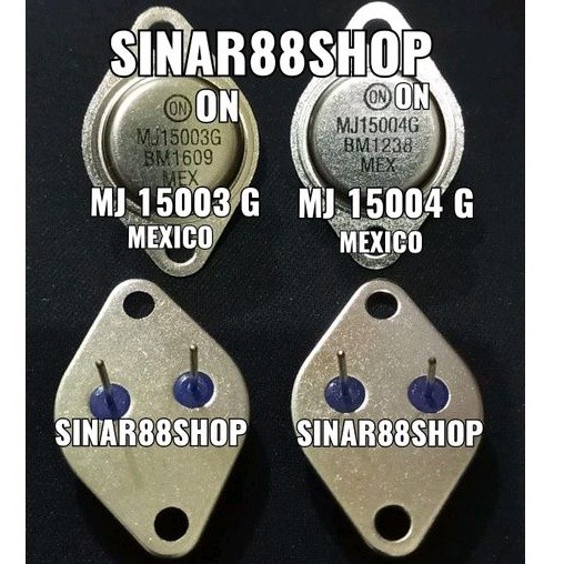 TR TRANSISTOR JENGKOL MJ15003/15004 MJ 15003 15004 MEXICO ORIGINAL ASLI