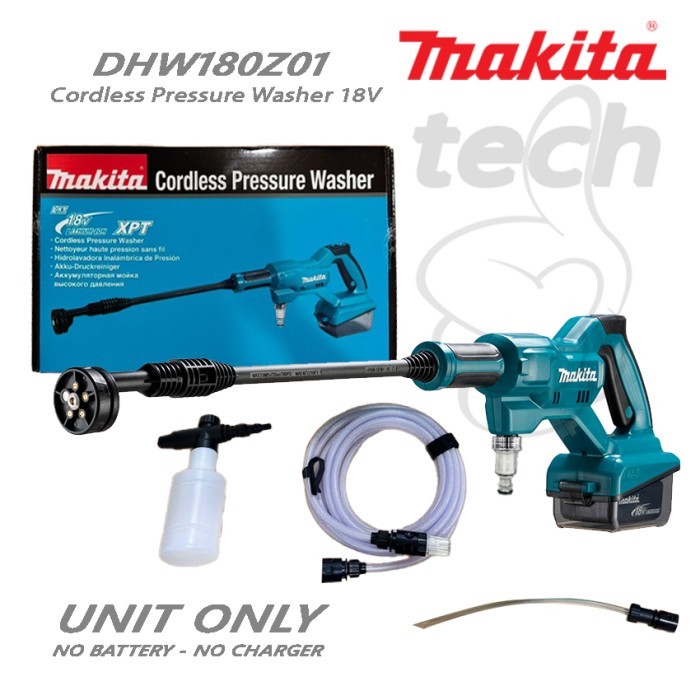 Cordless Pressure Washer Jet Cleaner 18V Makita DHW180Z - Unit Only