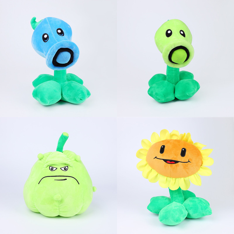 Big Size 30cm Plants vs Zombies Plush Stuffed Toys PVZ Peashooter Squash Sunflower Plush Soft Toy Do