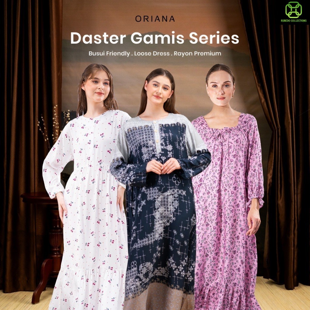 Oriana Homewear Daster Gamis Collection | Daster Panjang Gamis Busui Hijab Friendly
