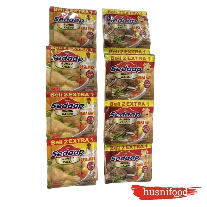 

Bumbu kaldu SEFAP rasa sapi dan ayam 1 renceng isi 15 sachet
