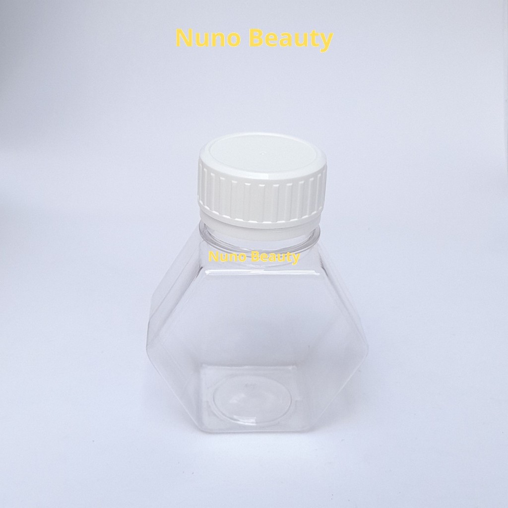 Botol Madu 250 ml Segienam Nat / Botol Plastik 250 ml Segienam Natural